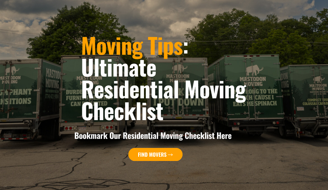 Ultimate Residential Moving Checklist