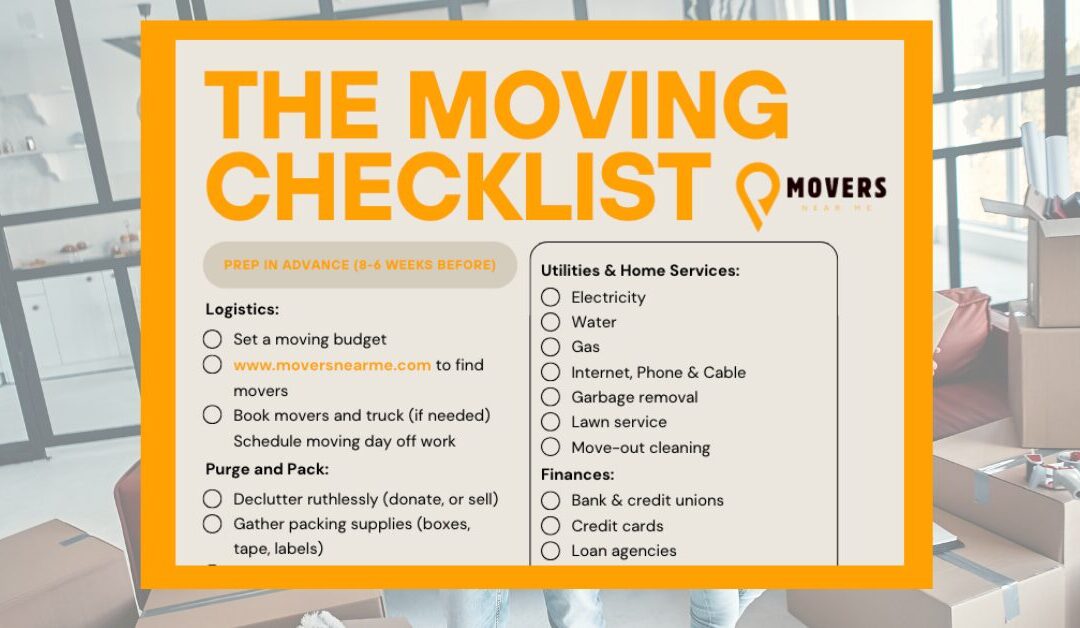 Moving Checklist (PDF Free Download)