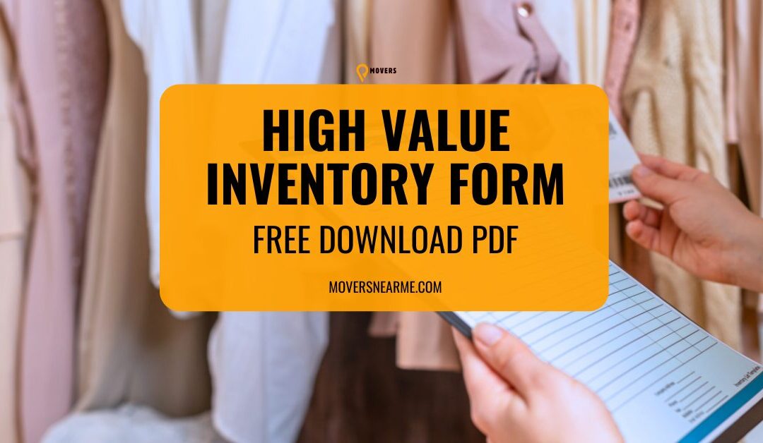 High Value Inventory Form