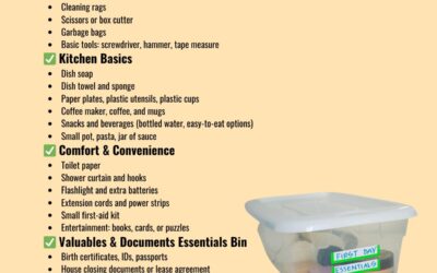 Moving Essentials Bin Checklist