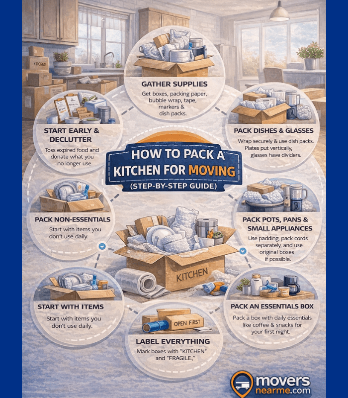 how to pack a kitchen for moving