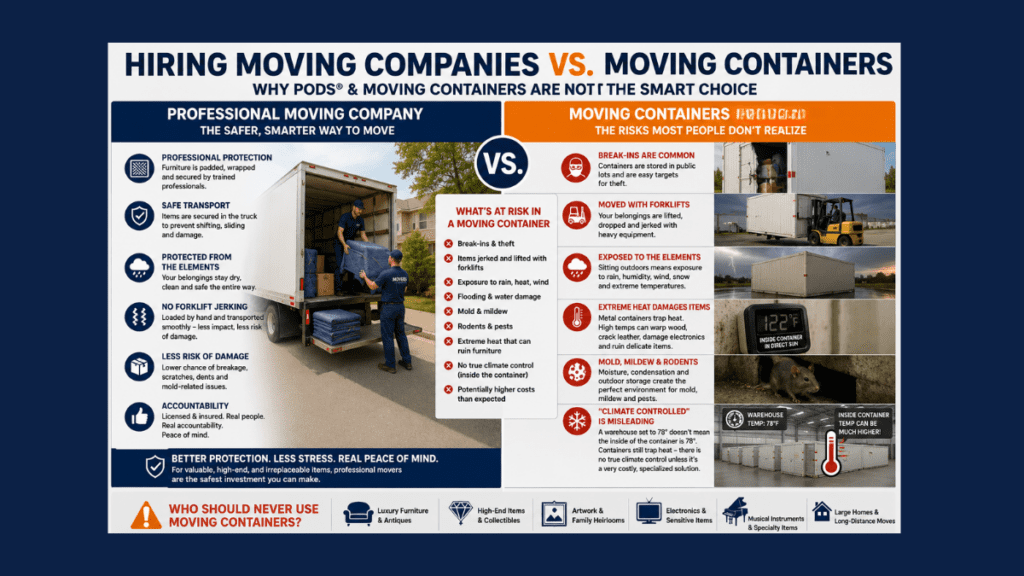hiring movers vs moving containers