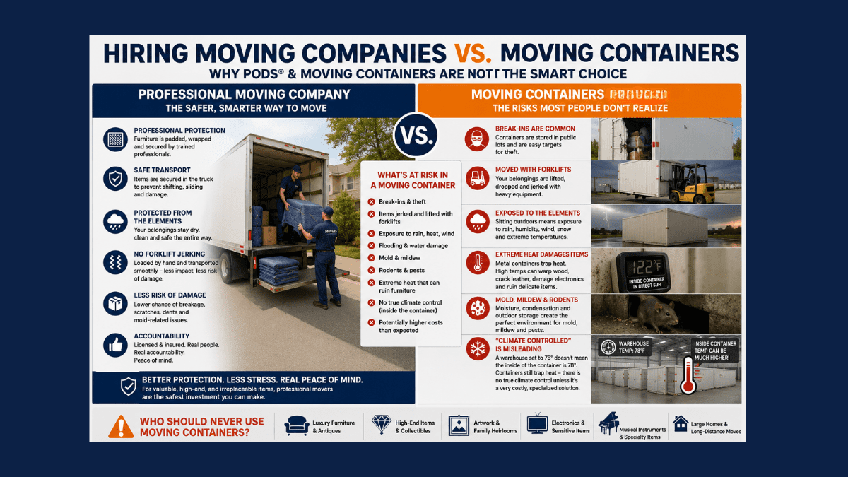 hiring movers vs moving containers